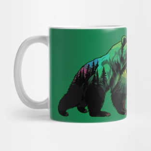 Bear Forest Double Exposure Mug